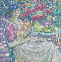 Girl with a Fan, Giverny , 1914