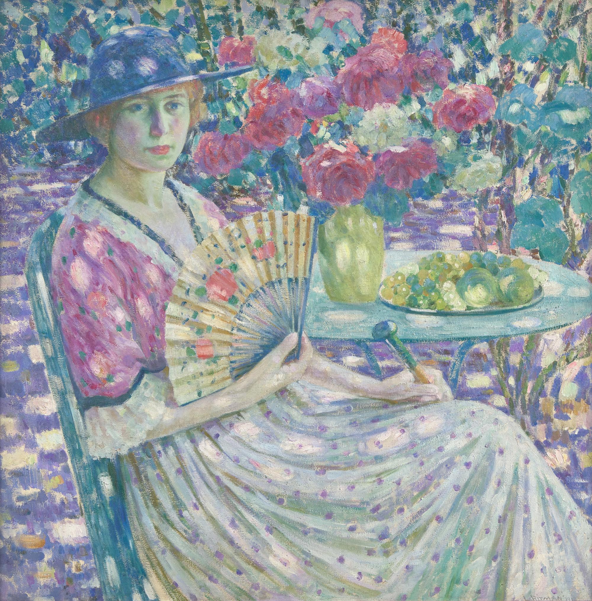 Girl with a Fan, Giverny , 1914