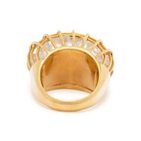 VERDURA, ROCK CRYSTAL QUARTZ AND YELLOW GOLD 'CAGED' RING