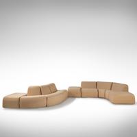 Nine-piece Tappo modular sofa system, Vecta, 1973