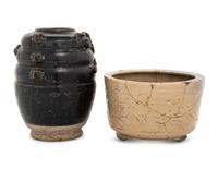 Two Chinese Glazed Stoneware Vessels