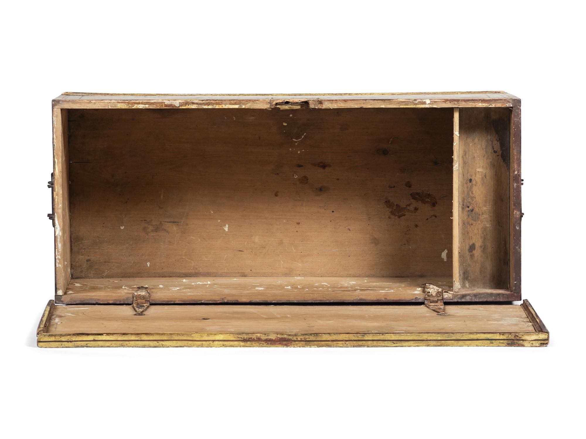 An English Paint Decorated Pine The Renown White-Star Line Blanket Chest