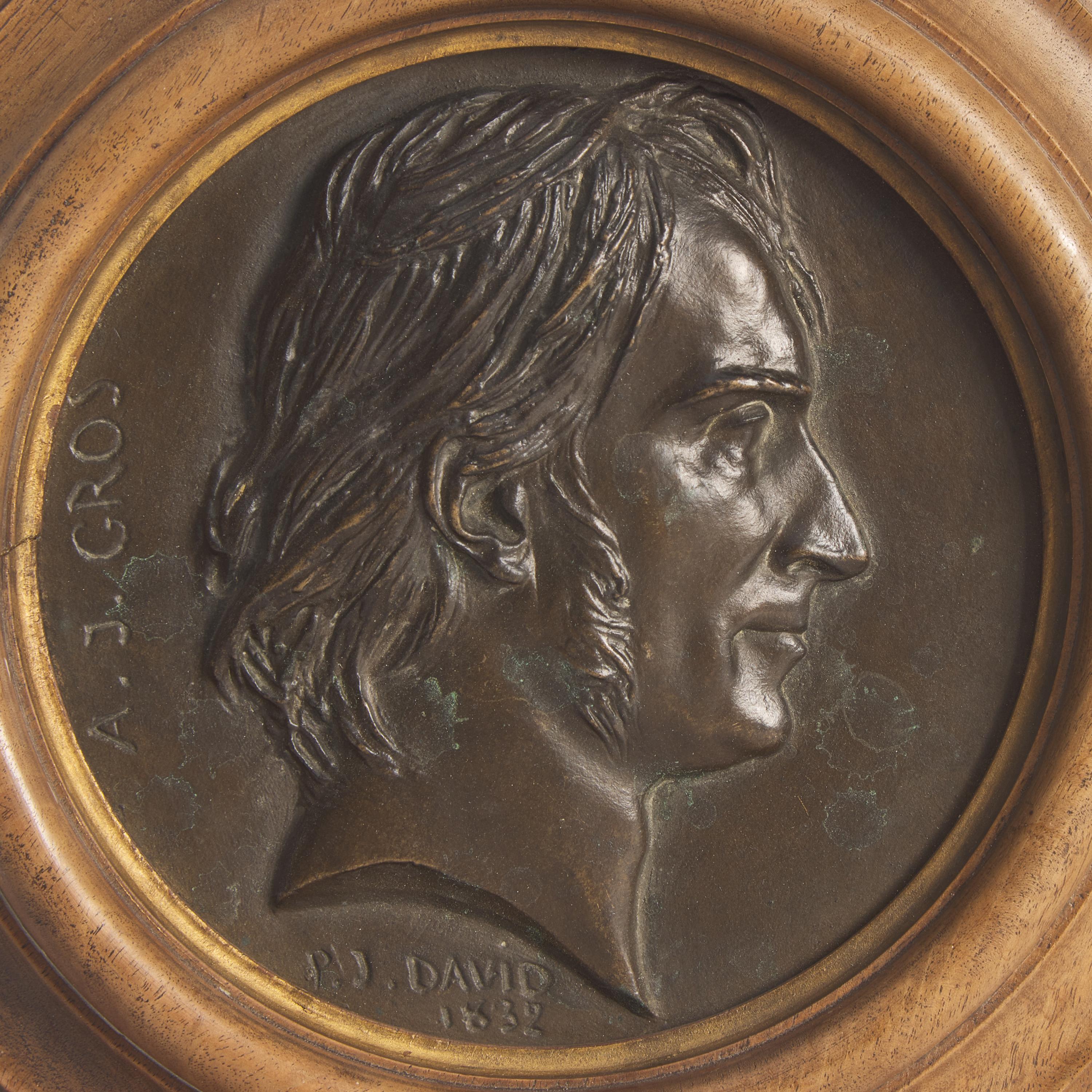 Pierre-Jean David (French, 1788-1856) — Profile Medallions of Armand Carrel and Antoine-Jean, Baron Gros