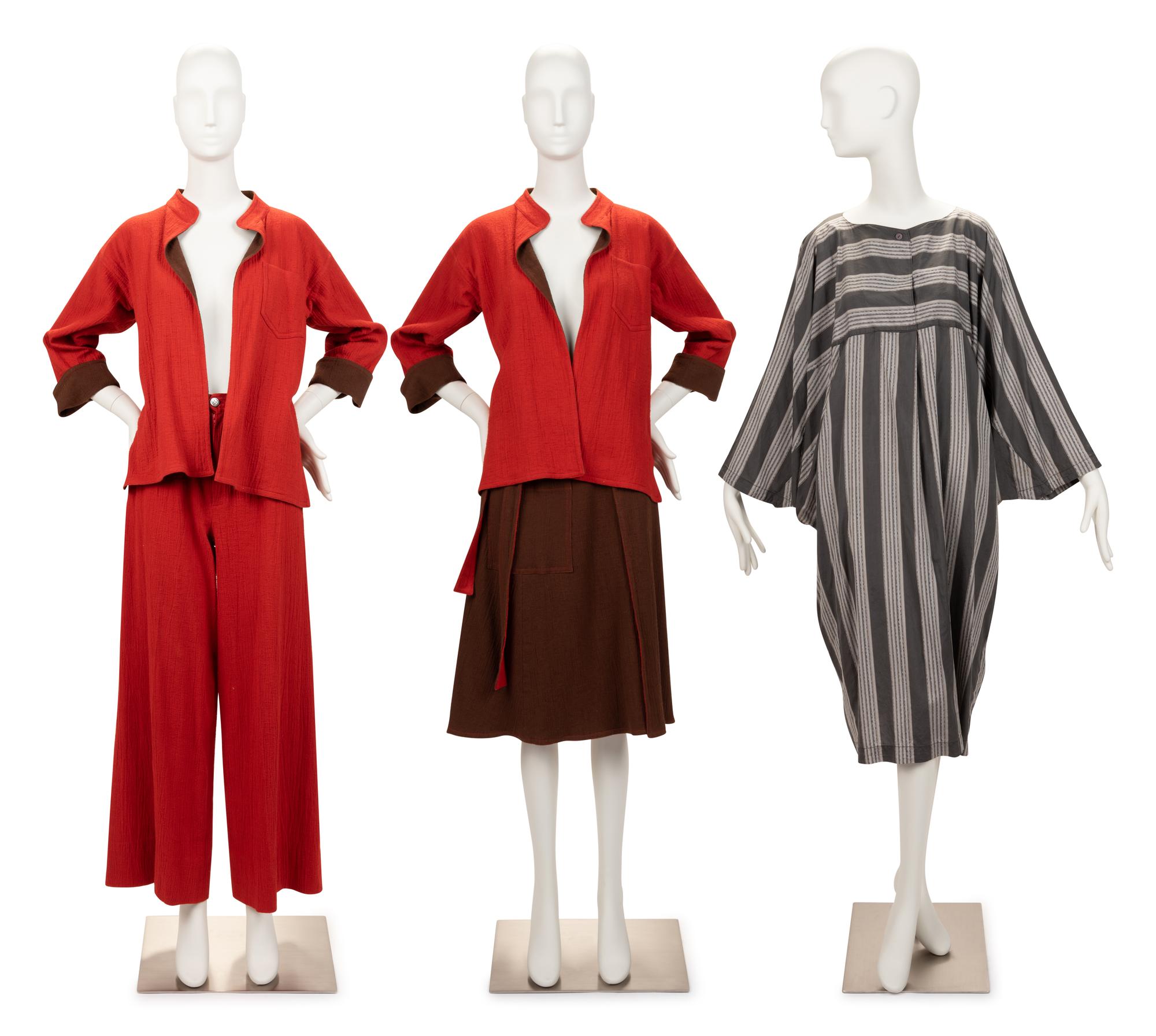 Two Issey Miyake Items: One Ensemble, 1975, One Kaftan, 1984