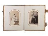 [CIVIL WAR]. A trio of CDV albums identified to the Heath, Higginson, and Shaw families of Massachusetts, highlighted by cartes de visite of Col. Robert Gould Shaw, 54th Massachusetts African American Infantry, his sisters, and other officers.