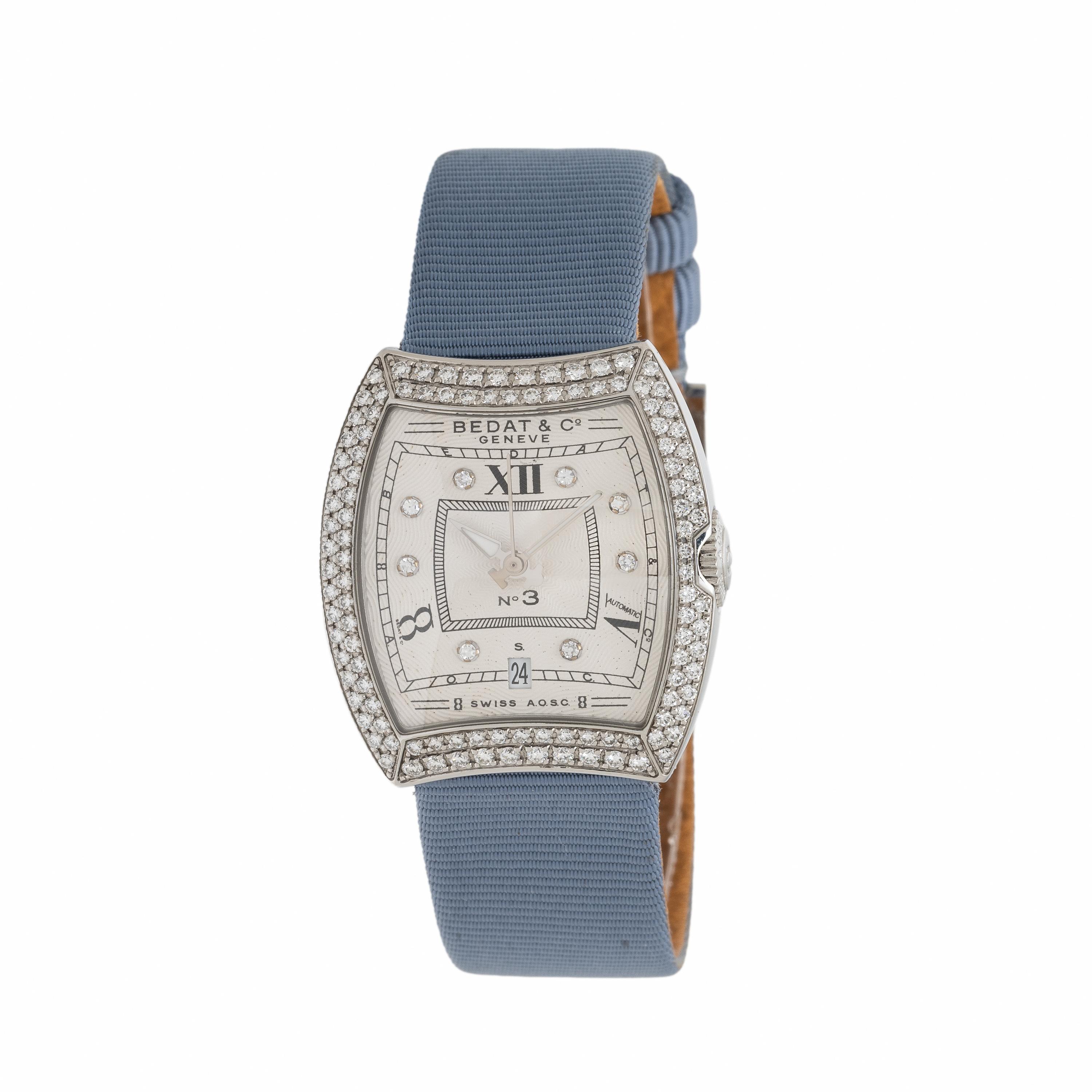 Bedat & Co., Ref. 314, Stainless Steel and Diamond 'No. 3' Date Watch, with Extra Bracelet