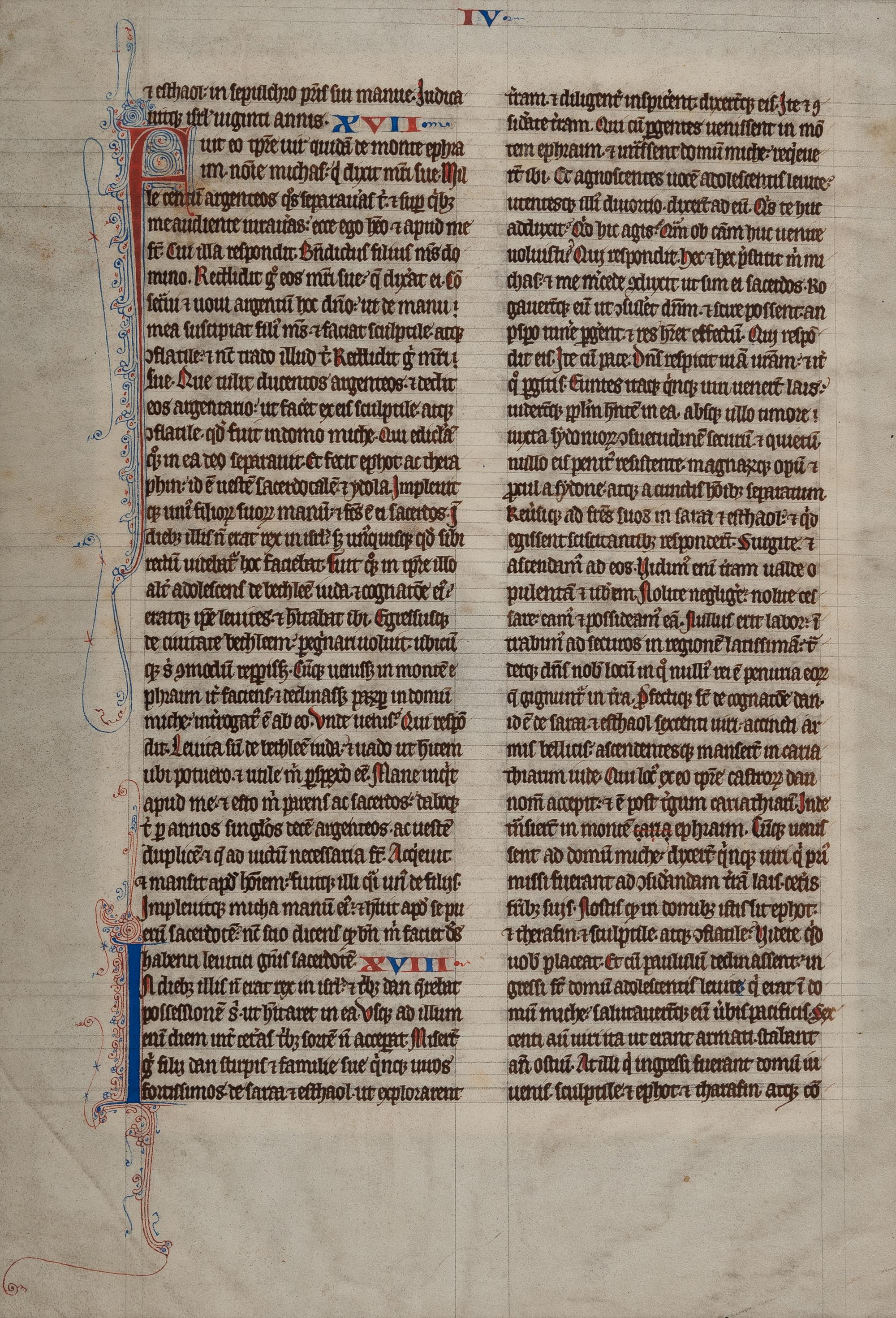 [MANUSCRIPT LEAF -- BIBLE]. One leaf on vellum, in Latin. Germany, ca. 1425.