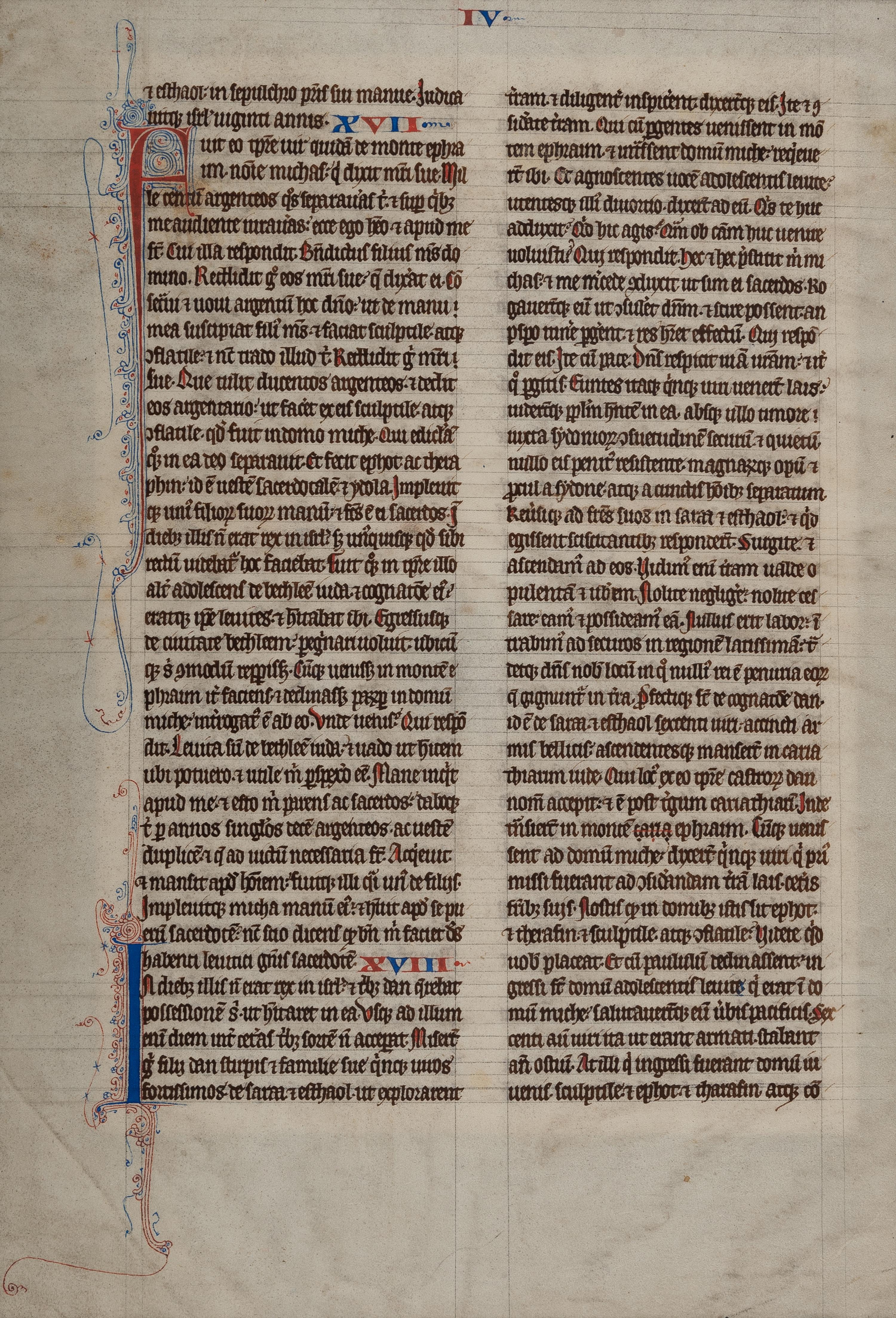 [MANUSCRIPT LEAF -- BIBLE]. One leaf on vellum, in Latin. Germany, ca. 1425.