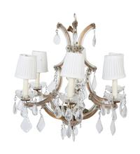A Louis XV Style Six-Light Gilt Metal and Glass Hall Chandelier — 20TH CENTURY