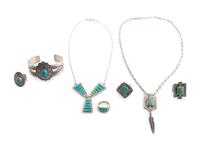 Southwestern-style Sterling Silver and Turquoise Jewelry