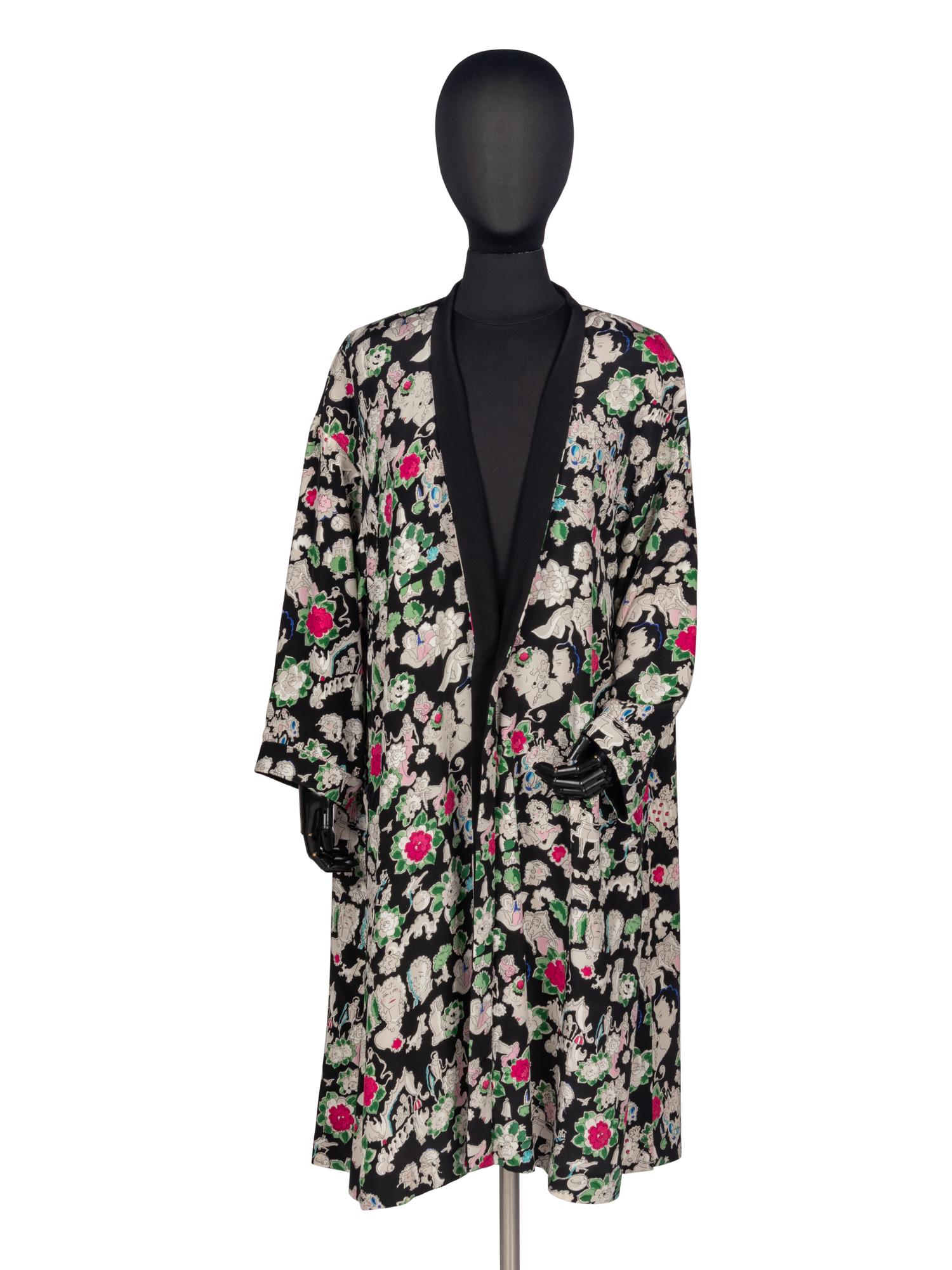 Chanel Printed Silk Robe