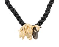 YELLOW GOLD, DIAMOND AND ENAMEL HORSE PENDANT