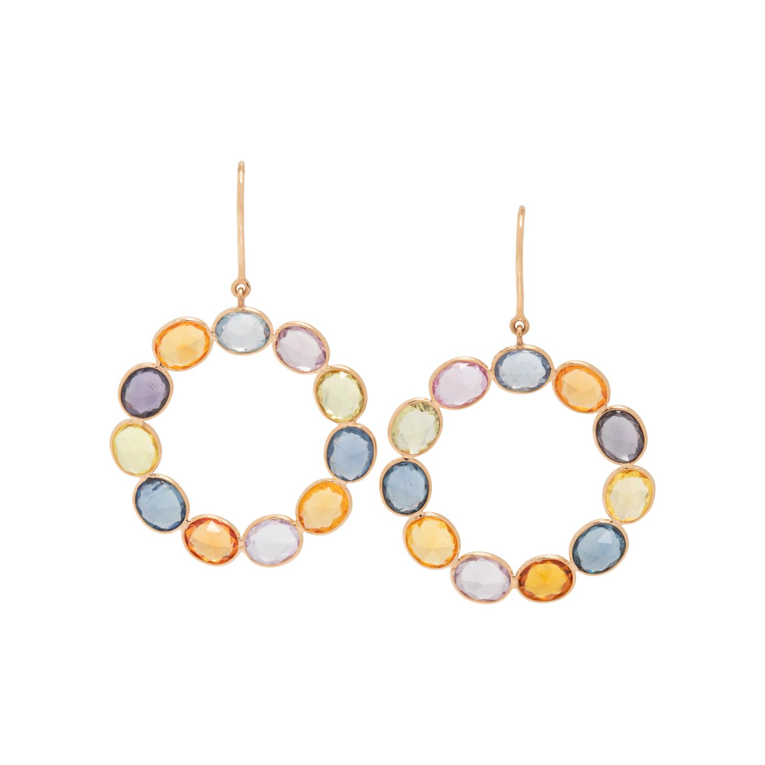 MULTICOLOR SAPPHIRE EARRINGS