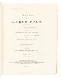 POLO, Marco (1254-1324). The Travels of.. . Translated and edited by William Marsden. London: Cox and Baylis for the Author, 1818.