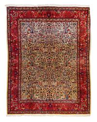 A Kashan Wool Rug 12 feet 9 inches x 10 feet 4 inches. — 20TH CENTURY