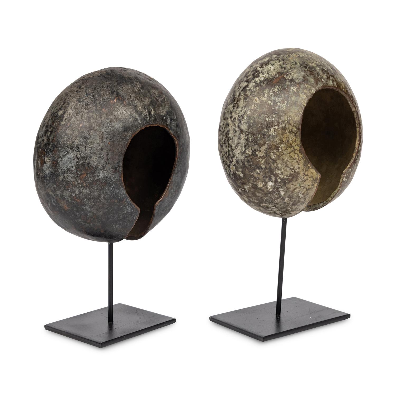 Two African Bronze Money Bracelets, Congo