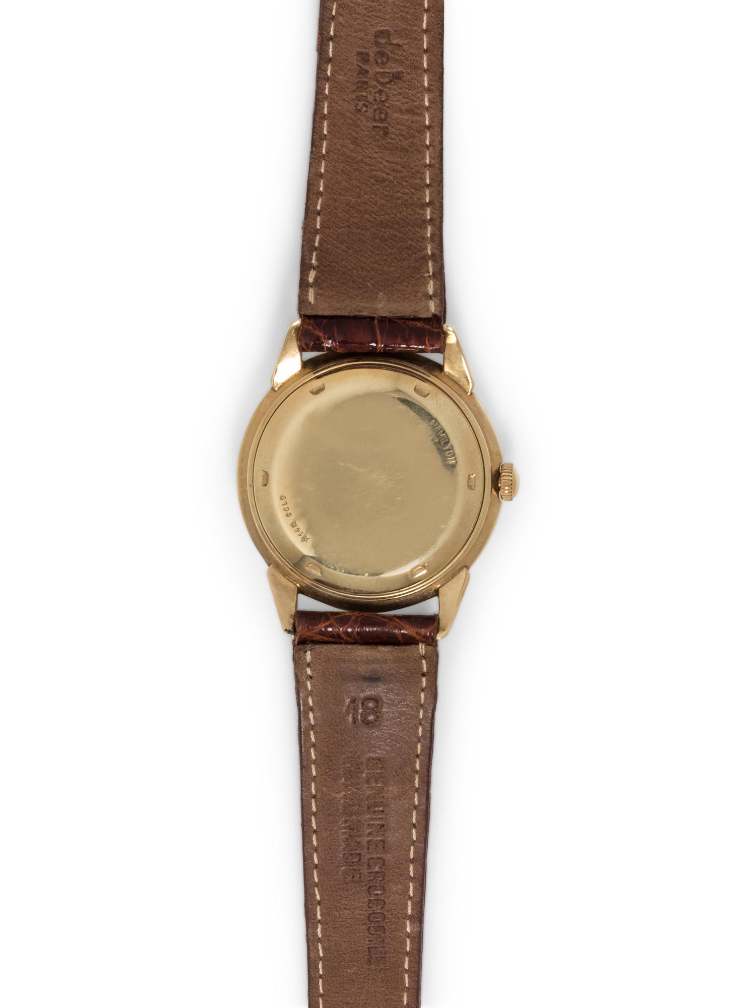HAMILTON, VINTAGE, 14K YELLOW GOLD WRISTWATCH