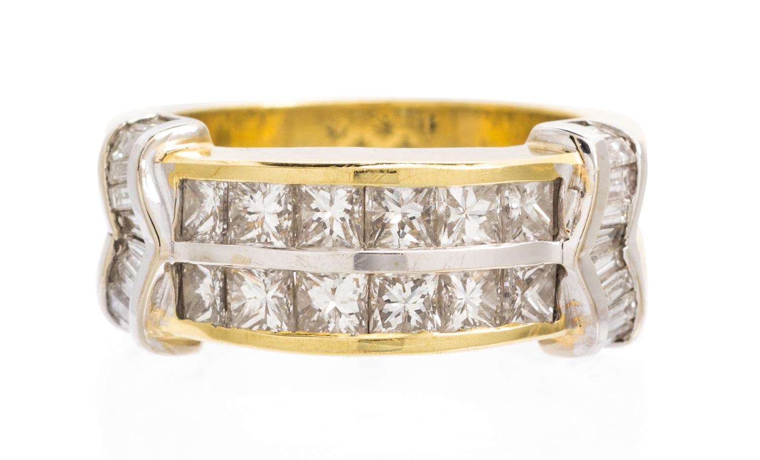 An 18 Karat Yellow Gold and Diamond Ring, JB Star, 7.90 dwts.