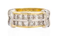 An 18 Karat Yellow Gold and Diamond Ring, JB Star, 7.90 dwts.