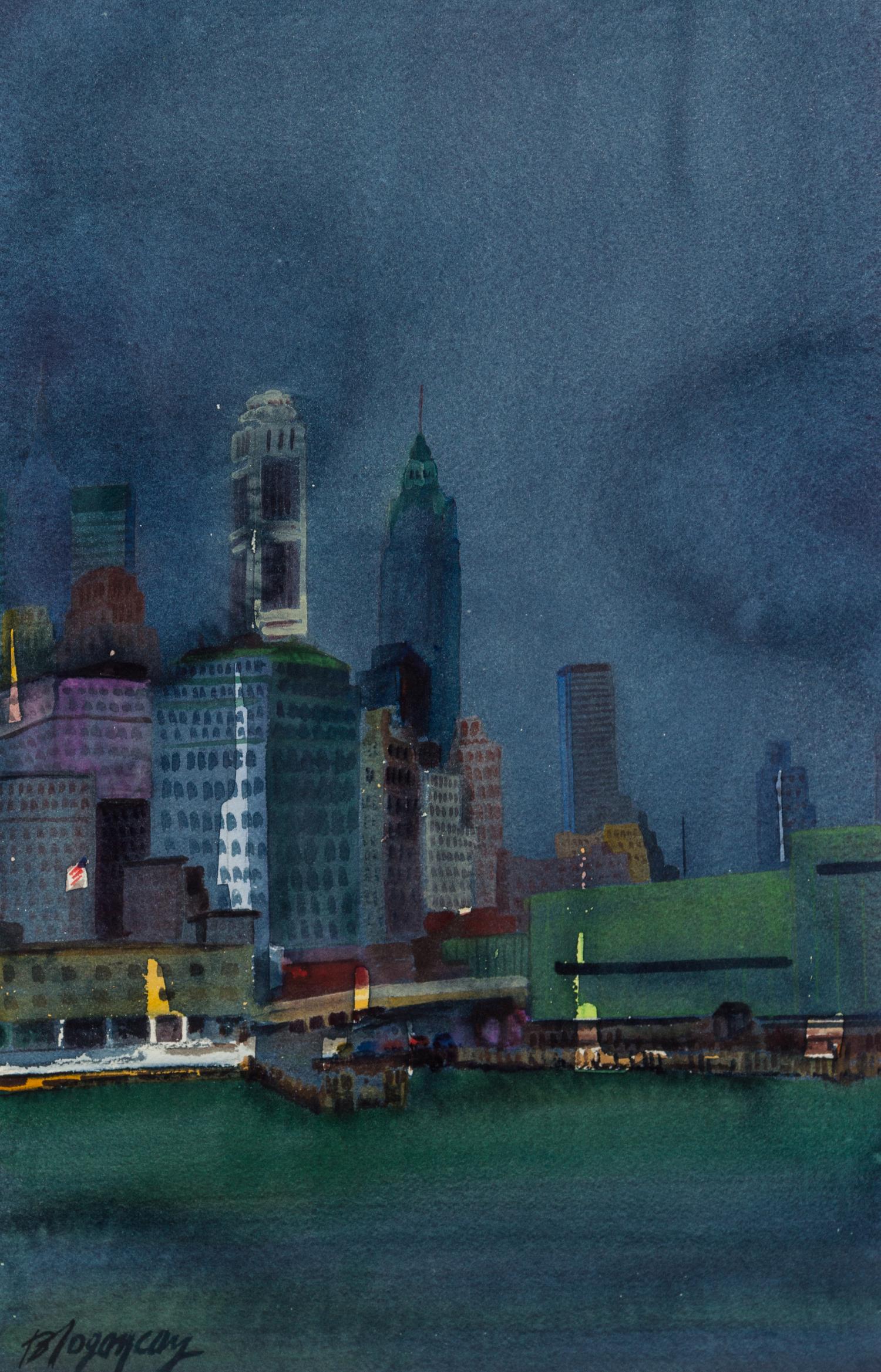 Burhan Dogancay, (Turkish, 1929-2013), New York Skyscrapers, 1962