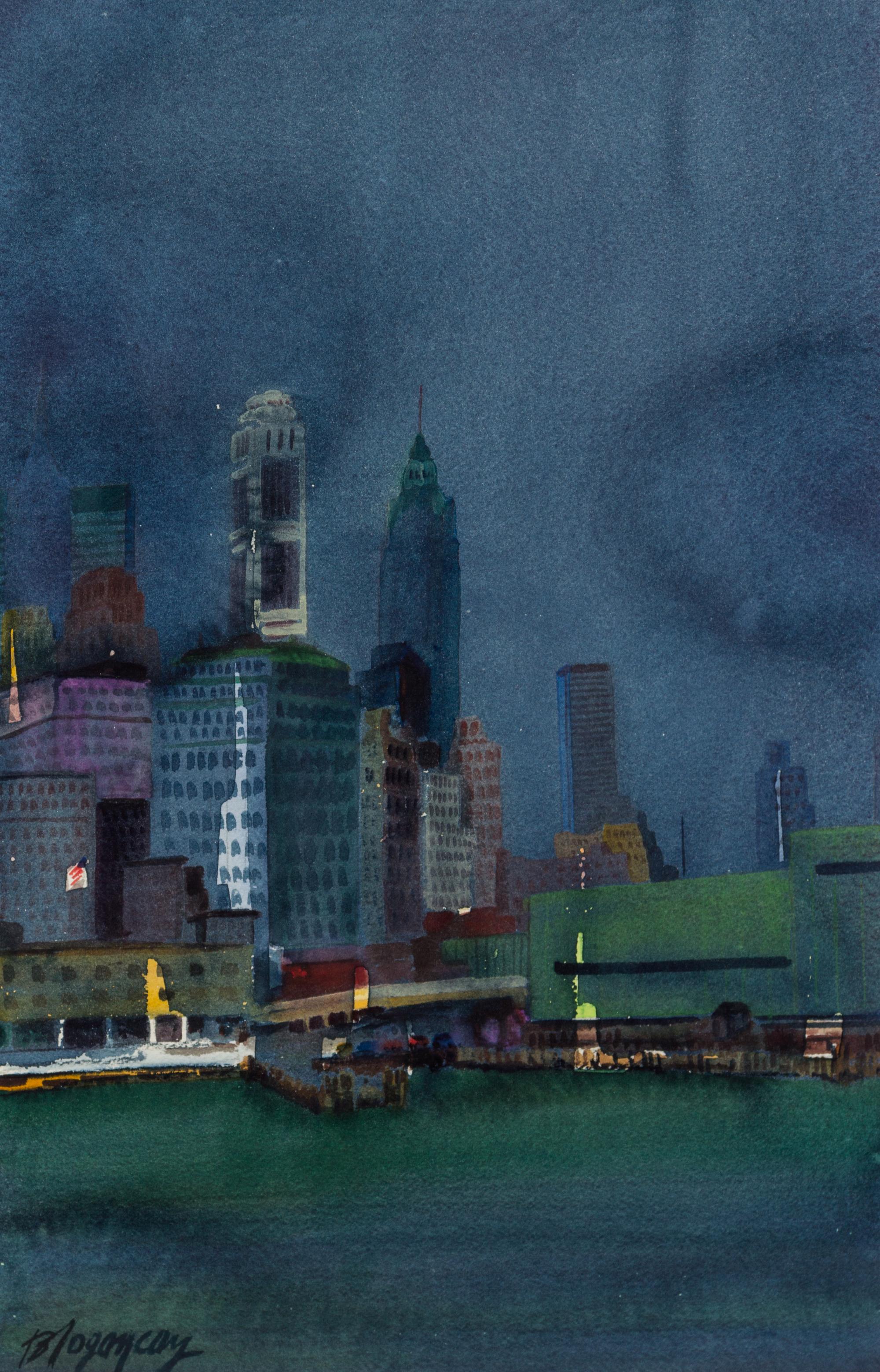 Burhan Dogancay, (Turkish, 1929-2013), New York Skyscrapers, 1962