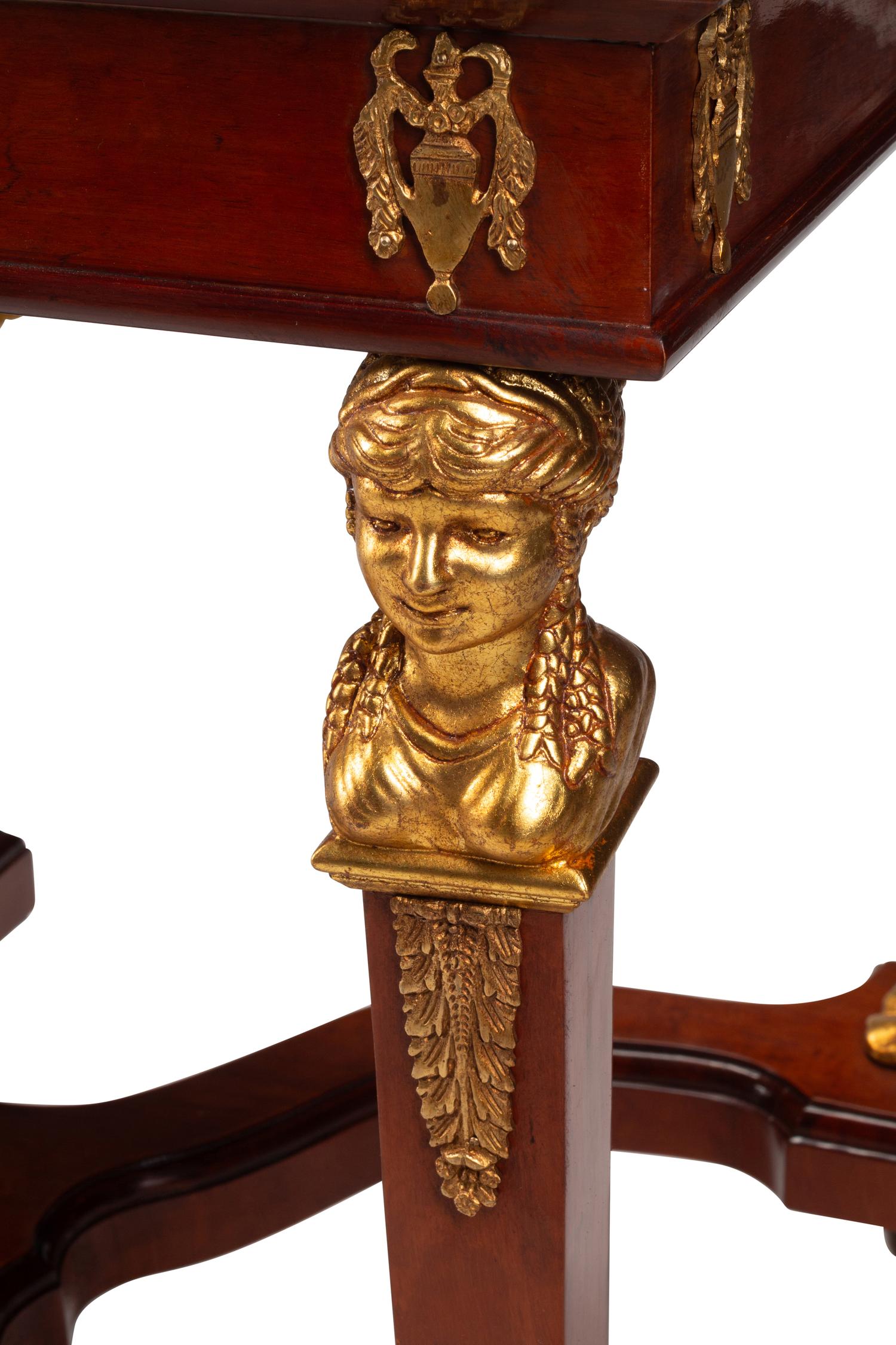 An Empire Style Marble-Top Center Table