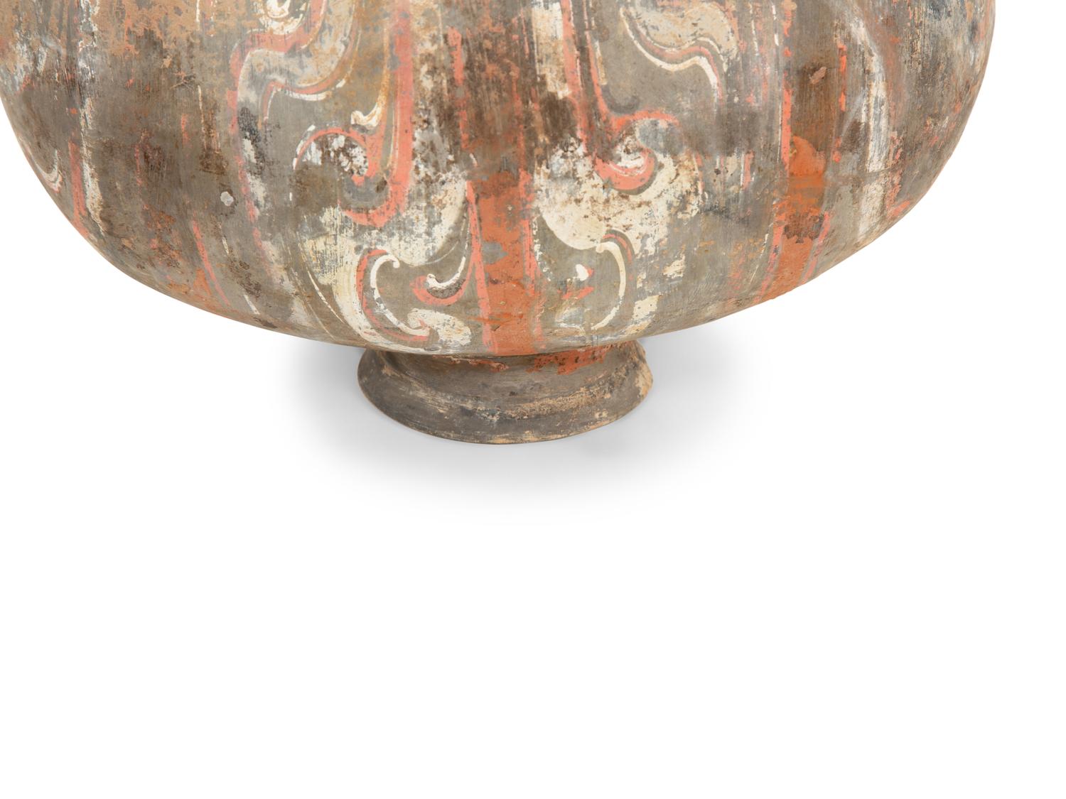 A Han Style Pottery Cocoon Vase
