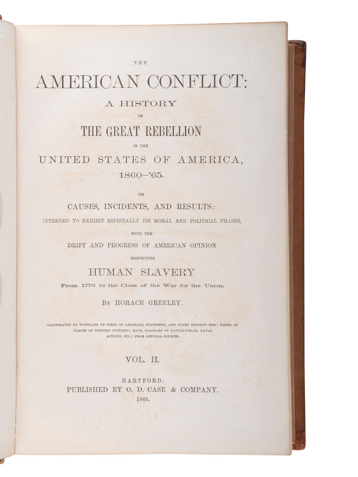 [CIVIL WAR]. A group of 7 contemporary and late-19th century histories of the Civil War and Reconstruction, comprising:
