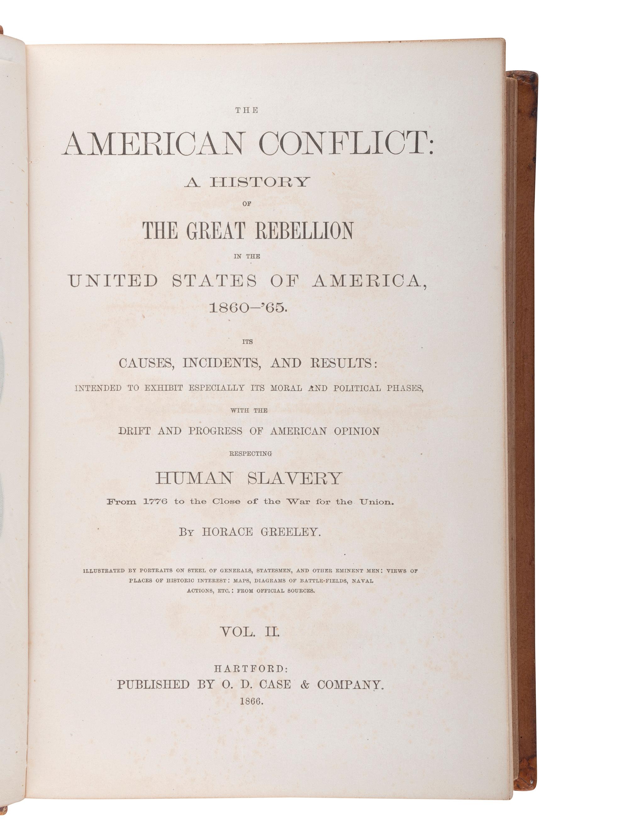 [CIVIL WAR]. A group of 7 contemporary and late-19th century histories of the Civil War and Reconstruction, comprising: