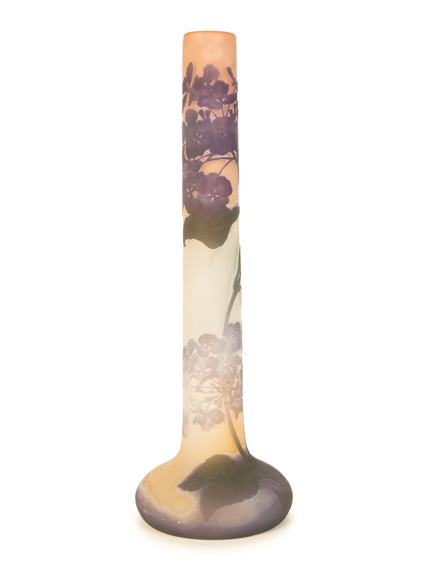 An Emile Gallé Cameo Glass Vase