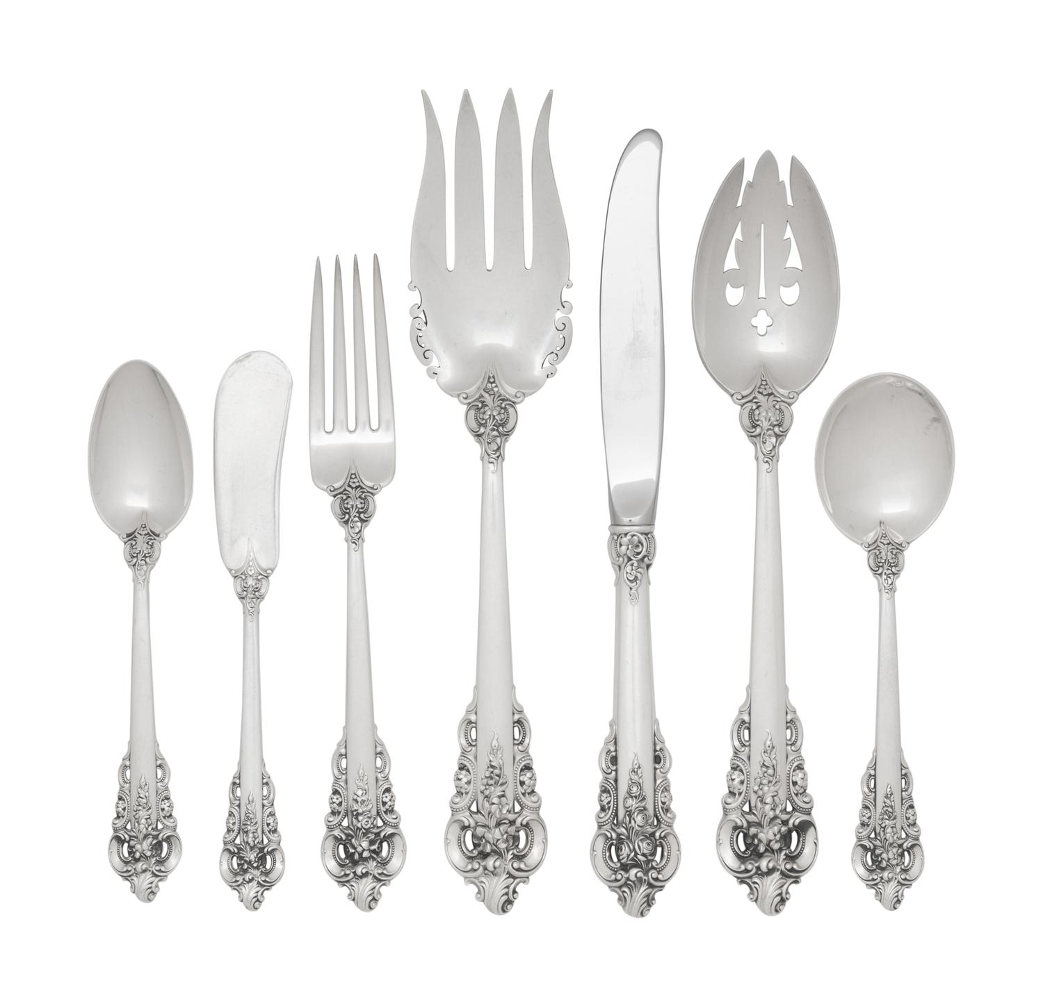 An American Silver Flatware Service