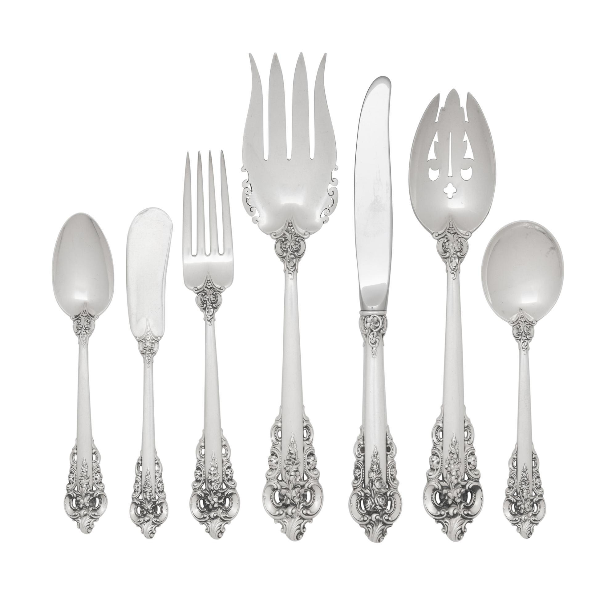 An American Silver Flatware Service