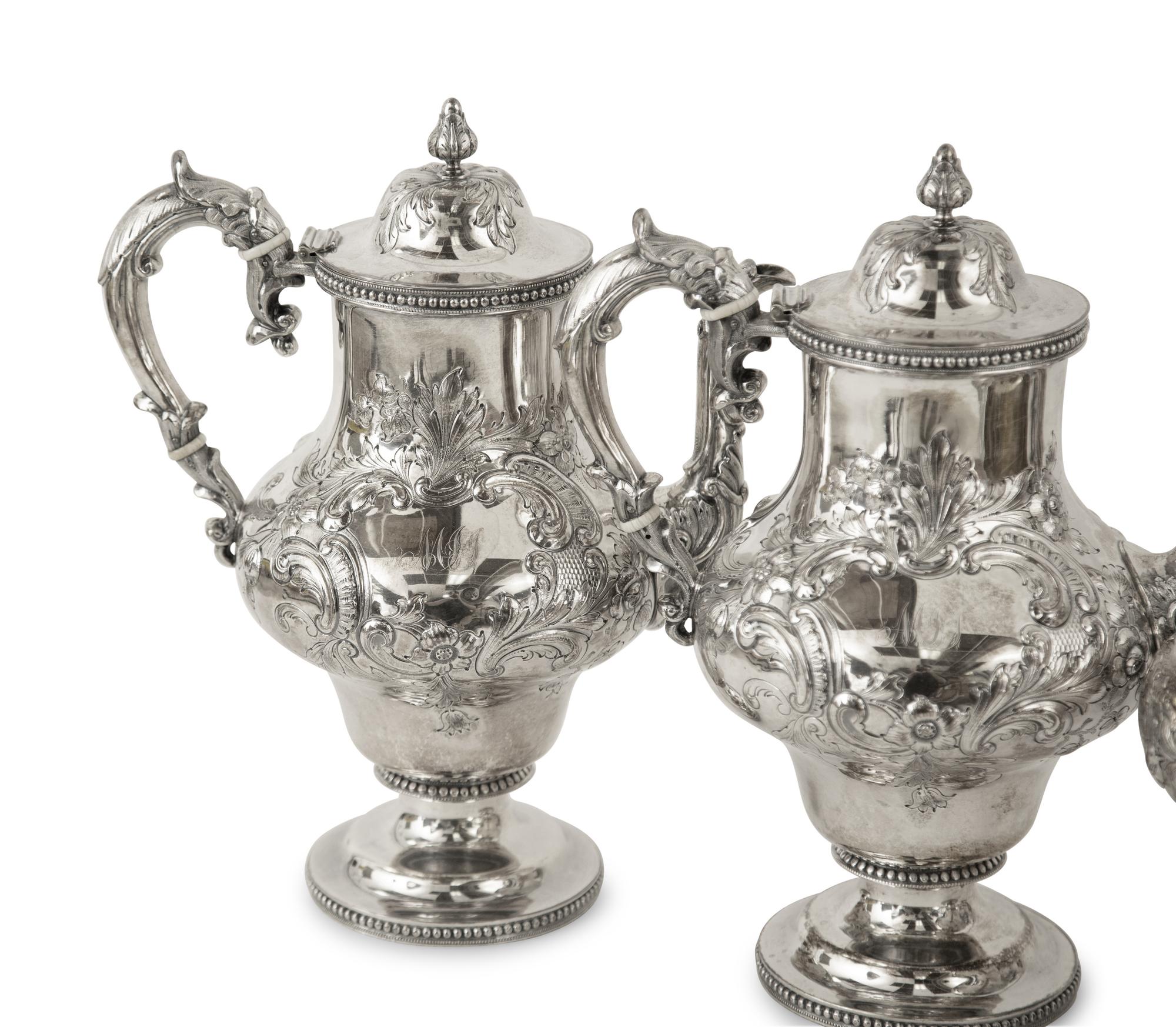 An American Silver Four-Piece Coffee Service