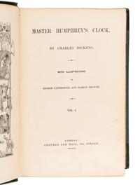 DICKENS, Charles (1812-1870). Master Humphrey's Clock . London: Chapman and Hall, 1840-1841.