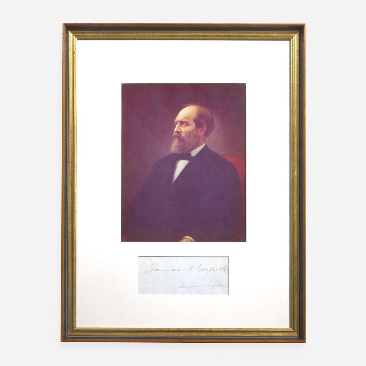 [Presidential] Hayes, Rutherford B., and James Garfield and Chester A. Arthur, et al. Group of 5 Cut Presidential Signatures