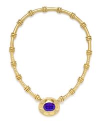 An 18 Karat Yellow Gold, Tanzanite and Diamond Necklace, Circa 1994, 55.50 dwts.