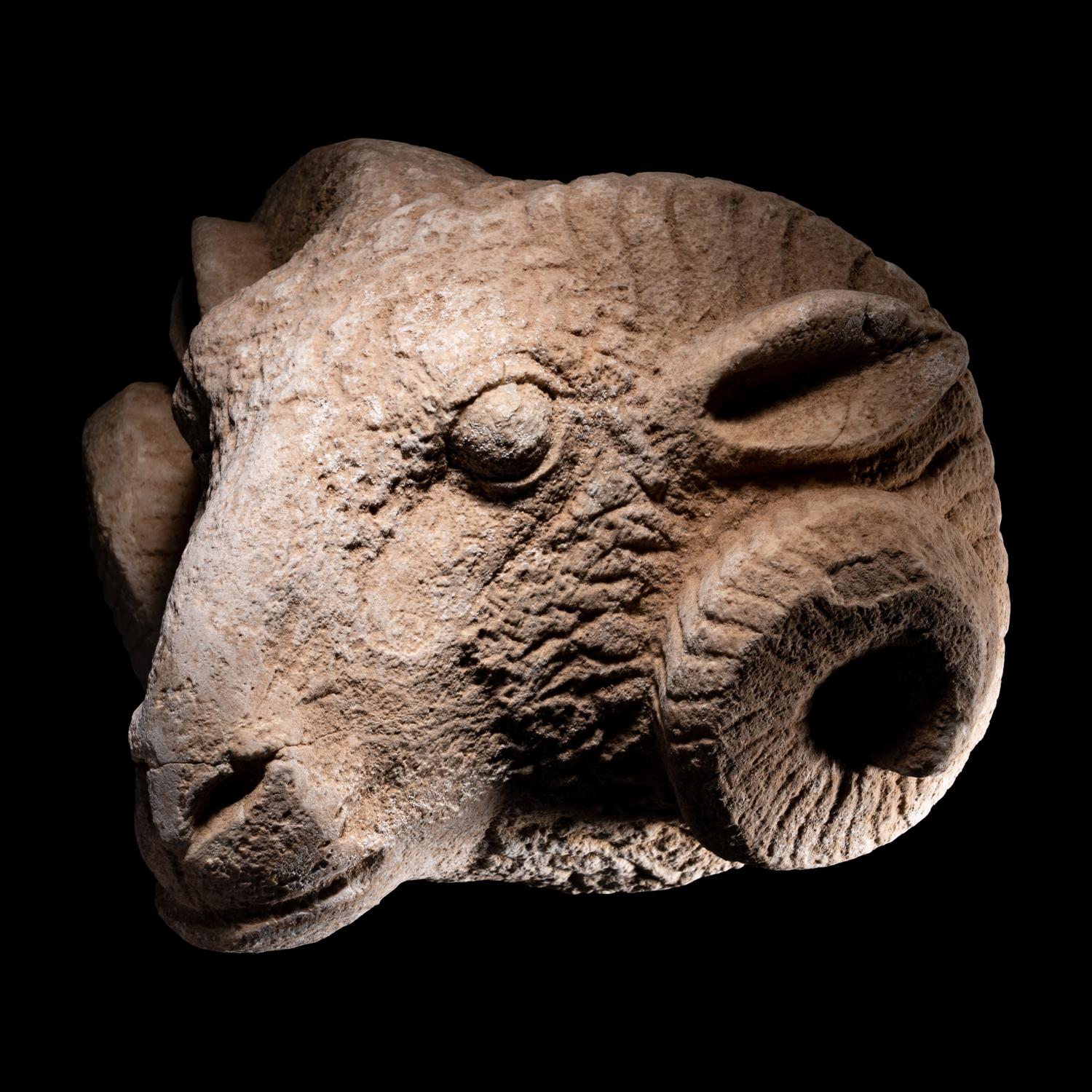 A Roman Marble Head of a Ram