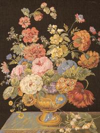 A Louis XVI Style Giltwood Fire Screen with Needlework Panel