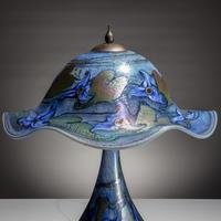 Charles Lotton (American, 1935–2021) — Blue Iris and Cypriot Lamp, c. 2004