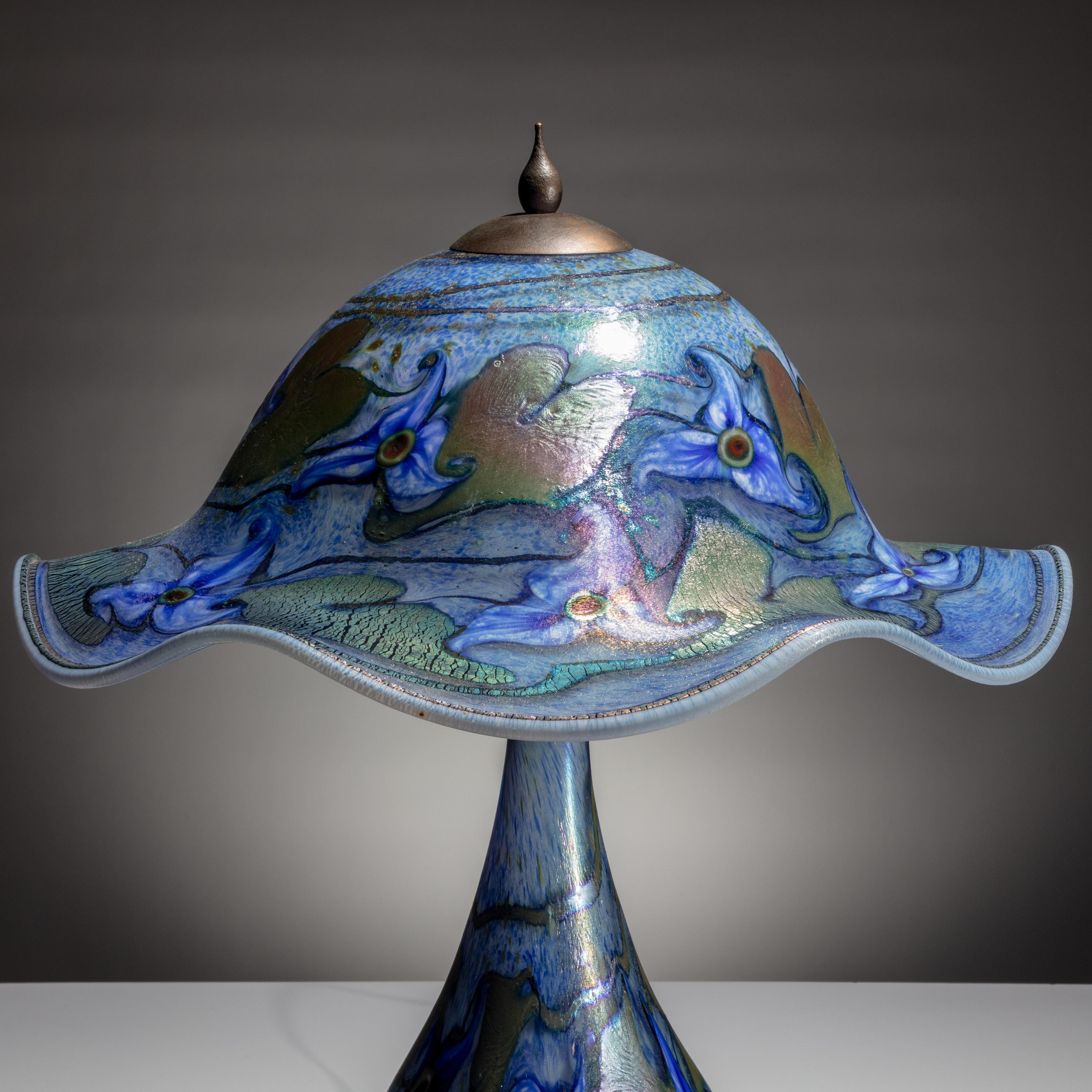 Charles Lotton (American, 1935–2021) — Blue Iris and Cypriot Lamp, c. 2004