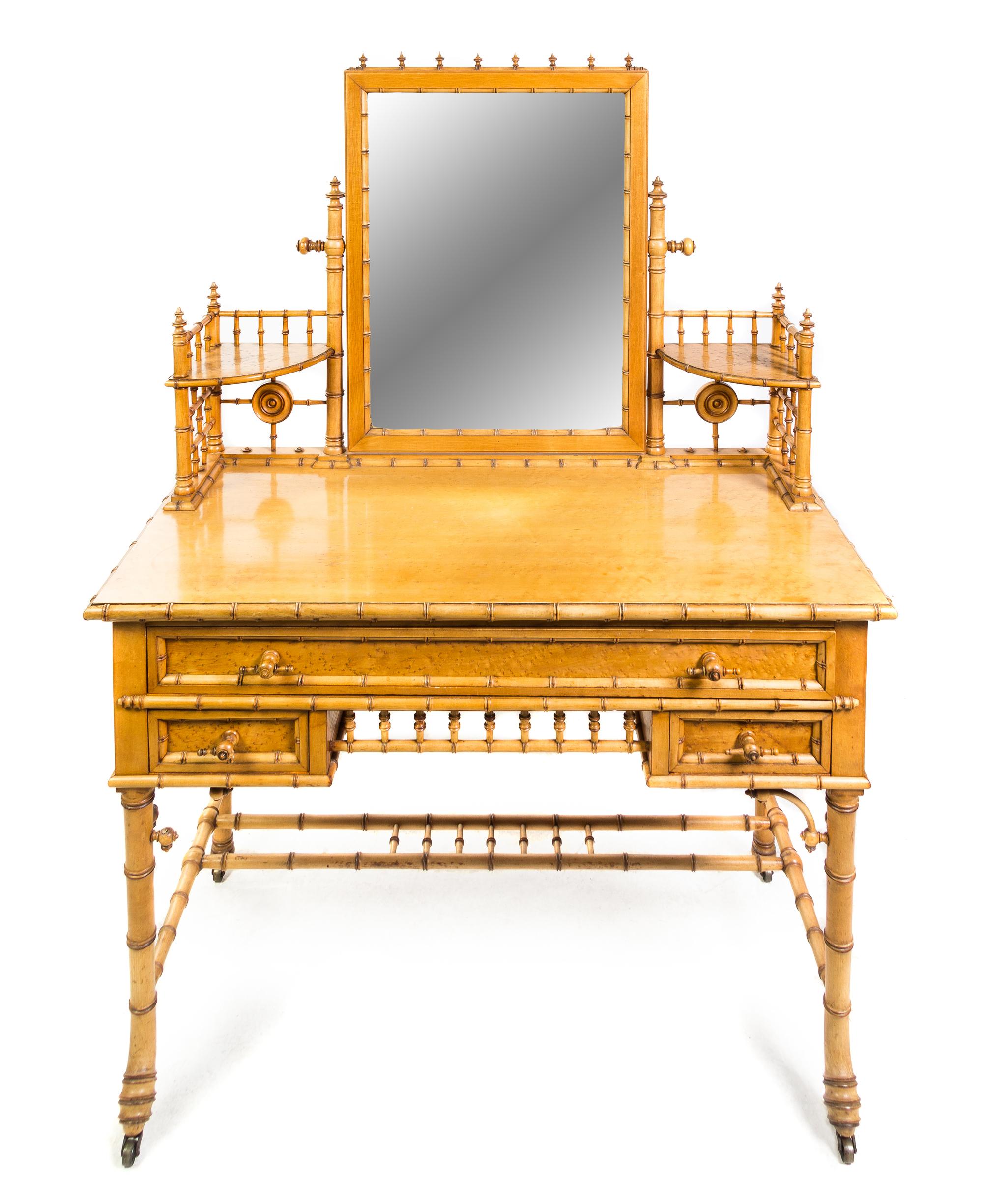 A Victorian Maple Dressing Table Height 59 1/2 x width 42 x depth 20 inches. — LATE 19TH CENTURY