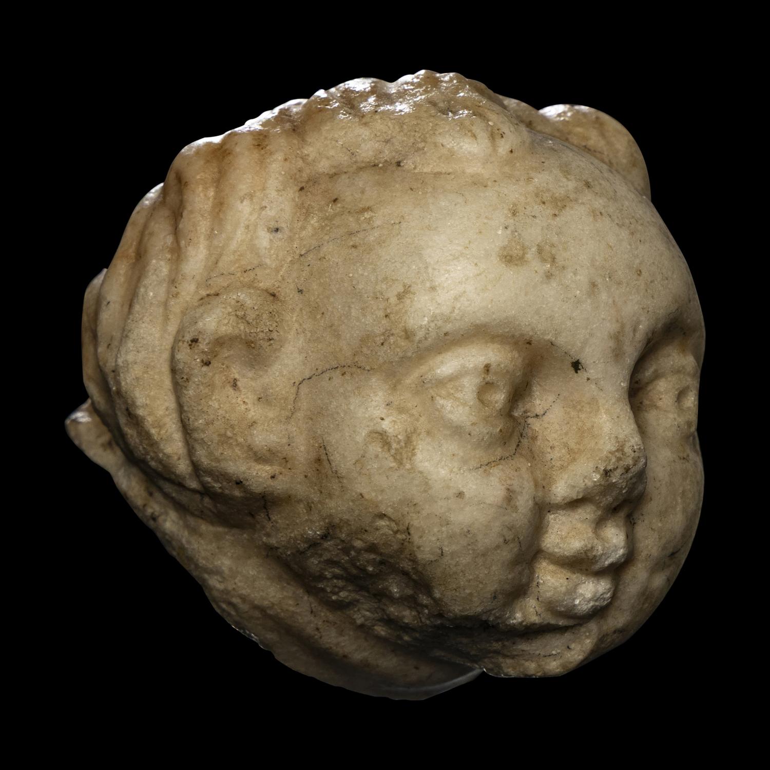 A Roman Marble Head of an Infant