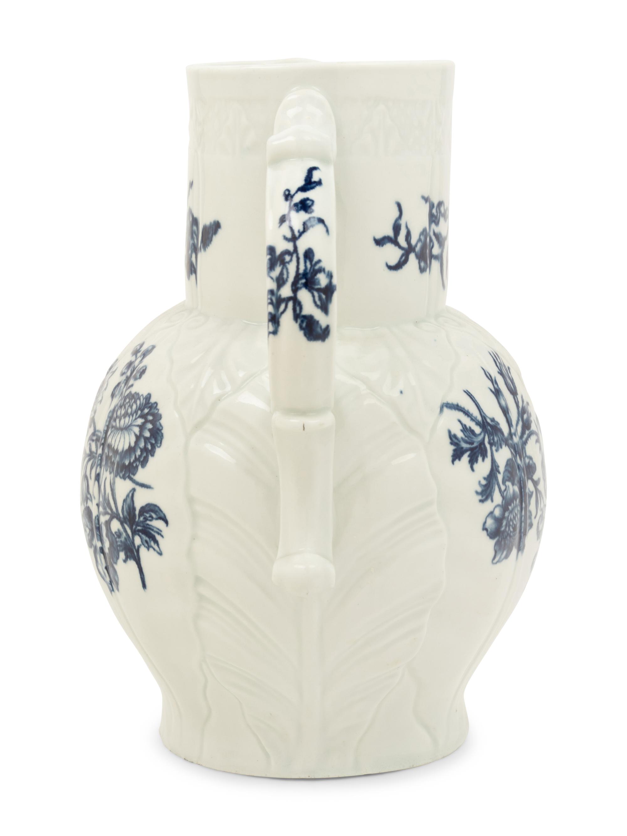 A Large Worcester Porcelain Pitcher