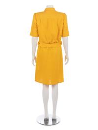 Four Vintage Designer Linen Suits & Dresses, 1980-90s: Two Yves Saint Laurent, One Oscar de la Renta, One Valentino
