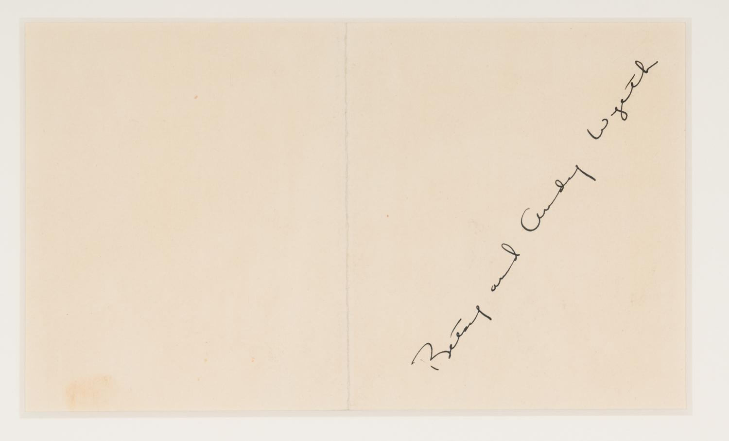 Christmas Card - Elf, Santa, and Moon , 1947