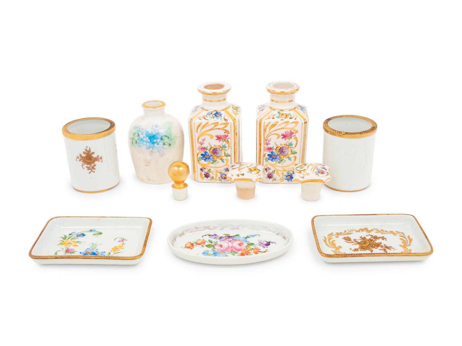 Eight Porcelain Table Articles