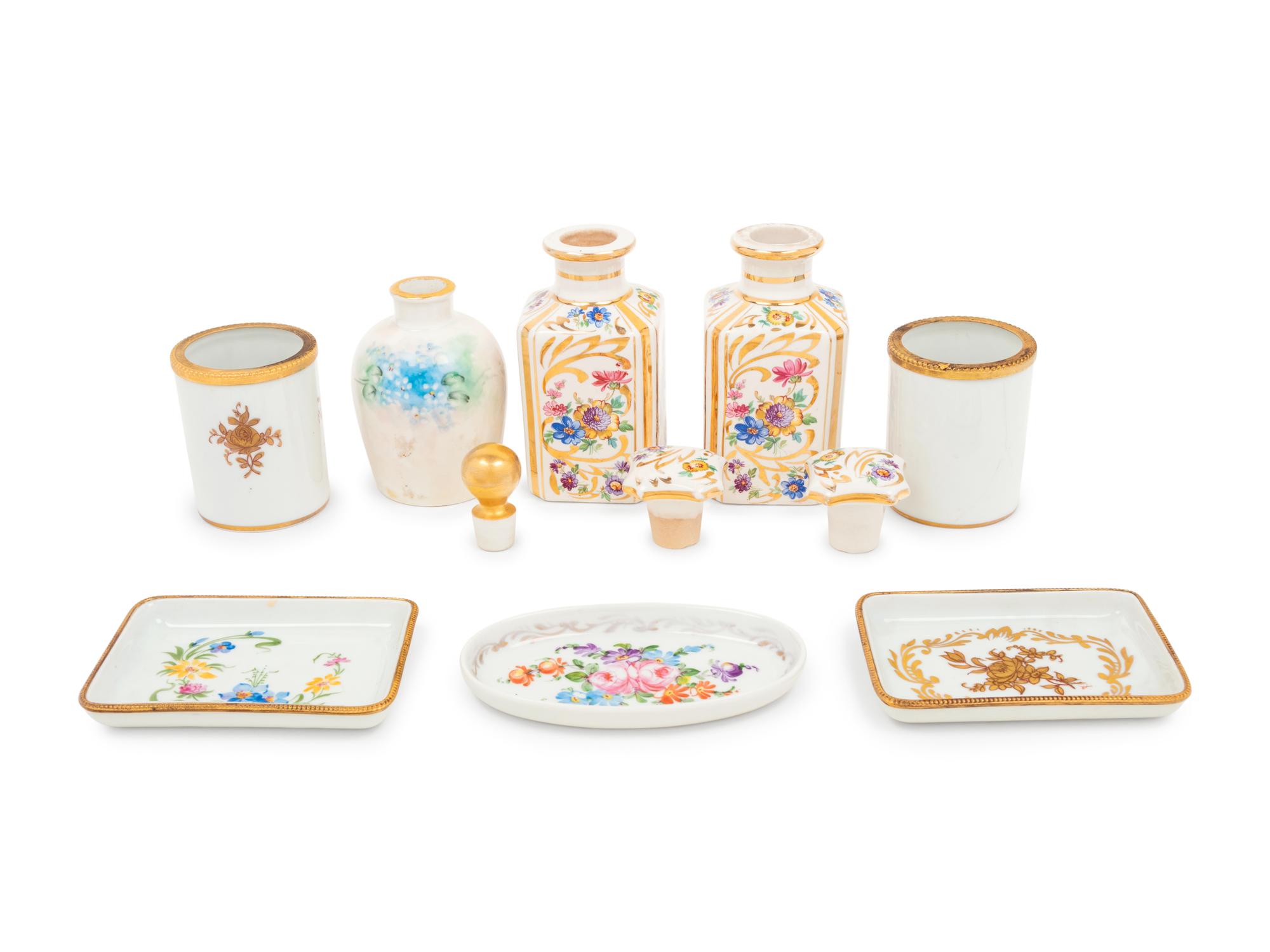 Eight Porcelain Table Articles