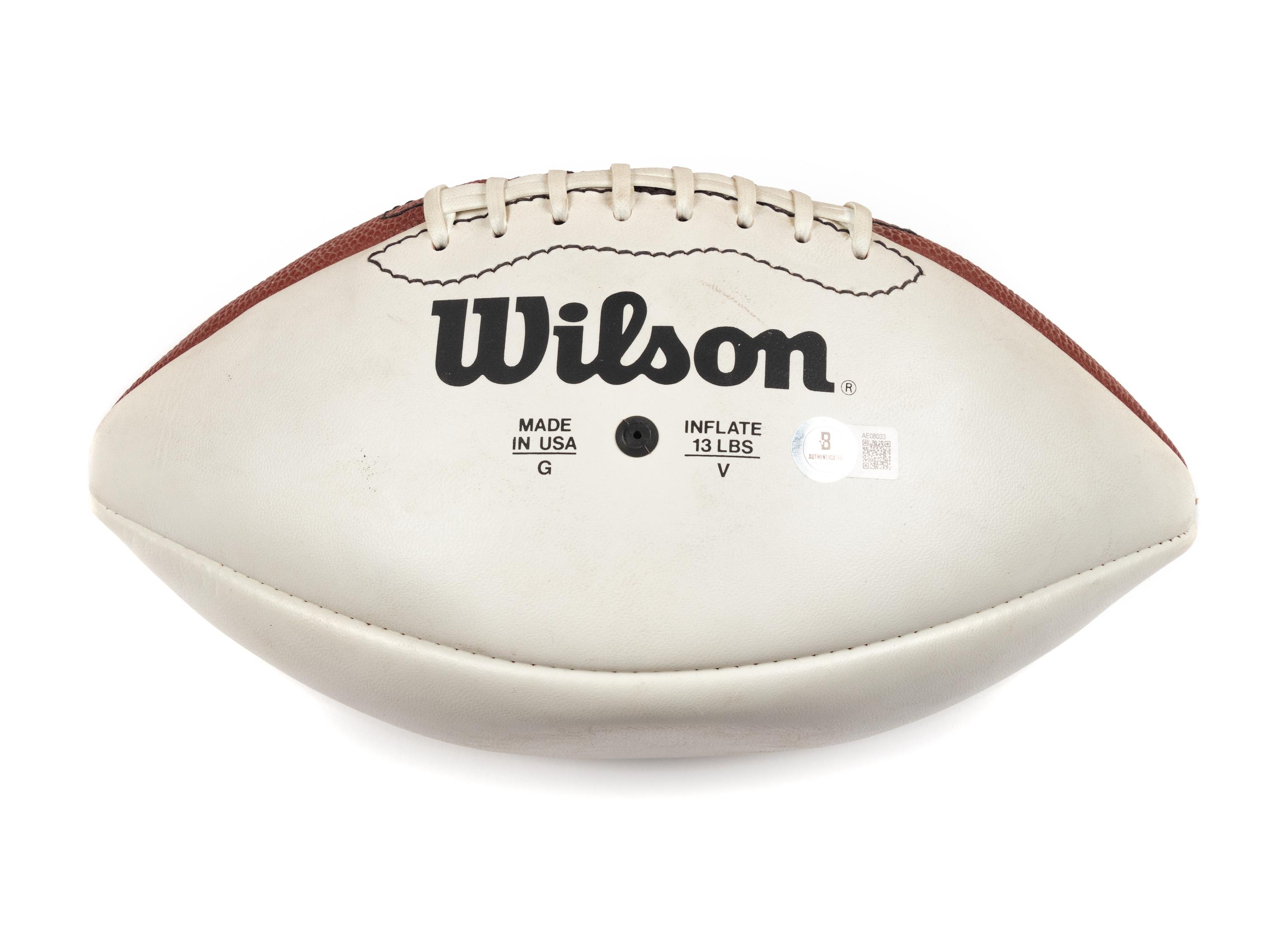 A Walter Payton and Gale Sayers Dual Signed Autograph Football (Beckett Authentication Services)