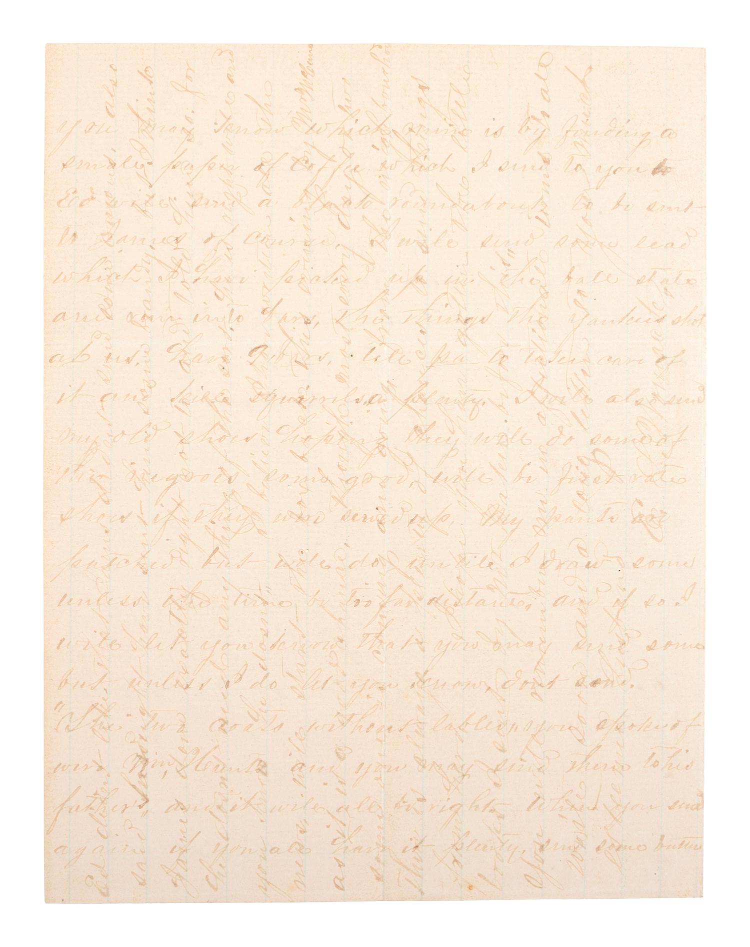 [CIVIL WAR]. WOMACK, E. Lockett. Autograph letter signed ("E.L. Womack") as Confederate soldier, Company D, 18th Virginia Infantry, describing the Battle of the Crater during the Siege of Petersburg.