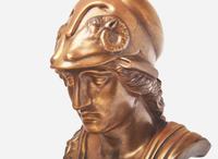A Wedgwood Bronzed Black Basalt Library Bust of Minerva, UK, circa 1900